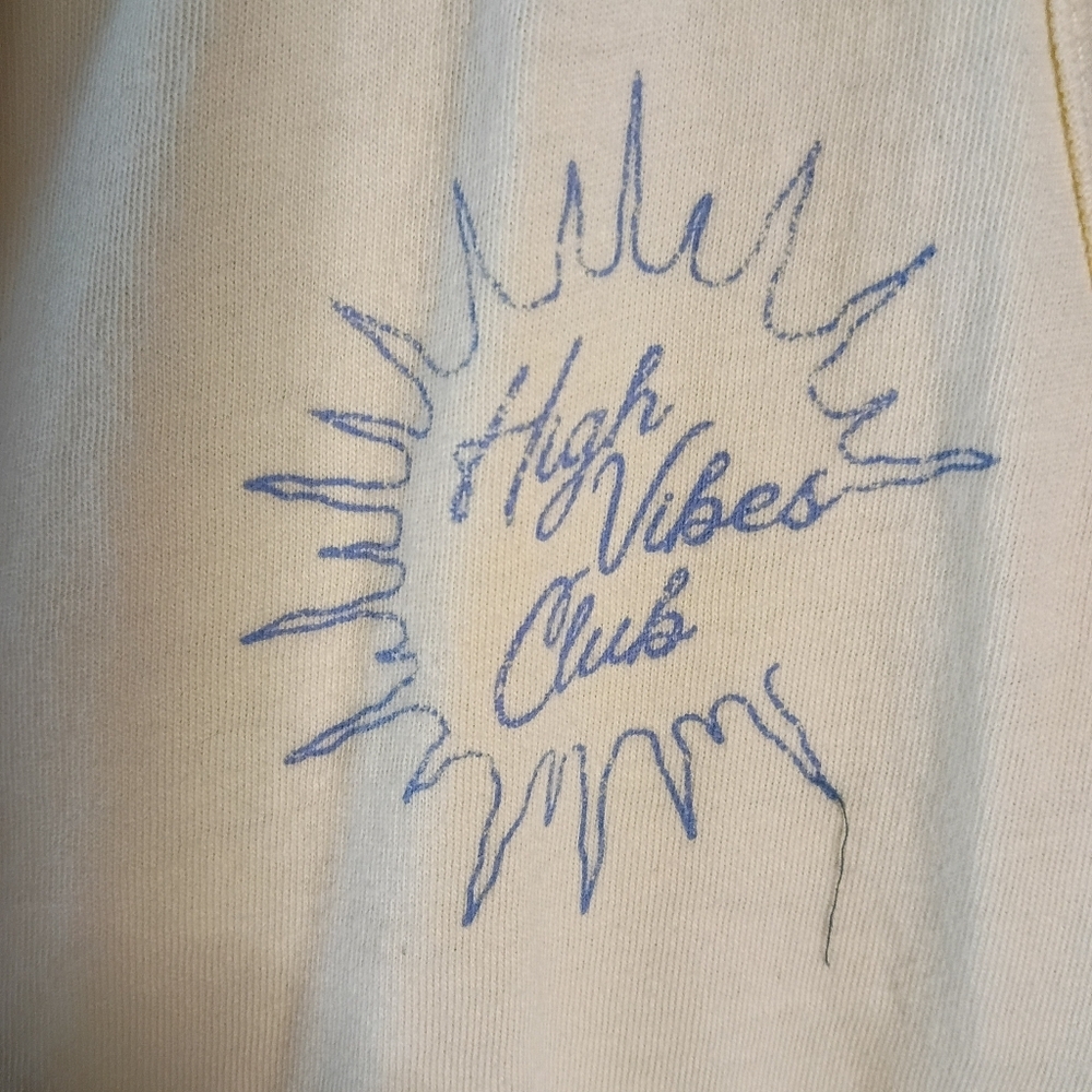Spiritual Gangster High Vibes Jones Racer Tank in Mellow Yellow Cotton Size S - Picture 3 of 7